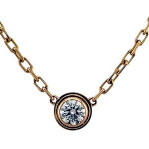 Cartier Damour Diamant Leger Approx 0.09ct Necklace 18K 18K Pink Gold Diamond